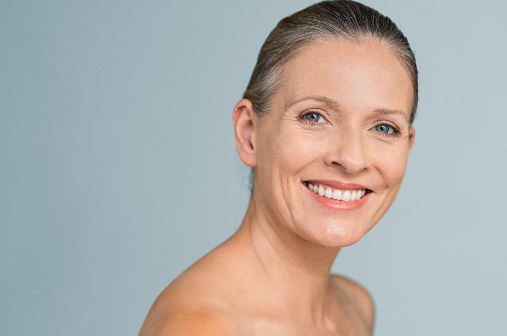 woman after facial aesthetics services in princeton